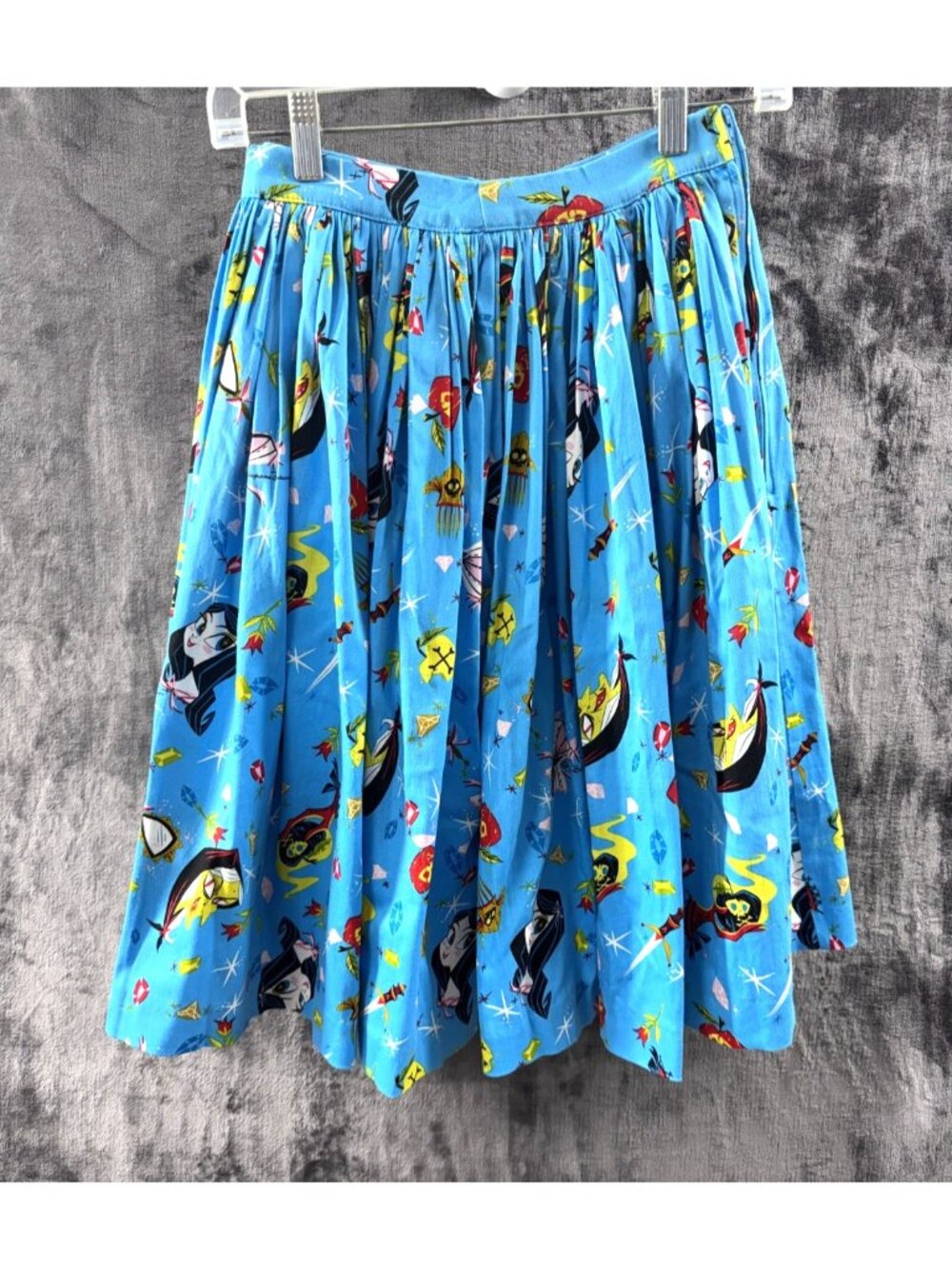 Pinup Couture "Jenny" Skirt Disney Villains Snow White Inspired Sz M Blue USA